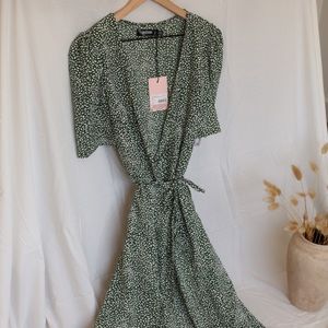 Midi Wrap Dress- Missguided